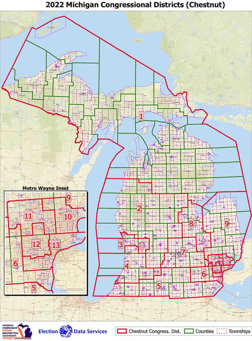 Michigan U.S. House of Representatives District Map